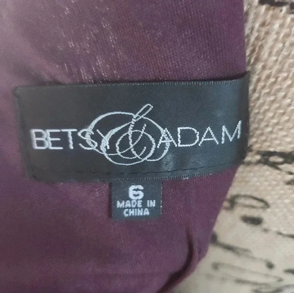 Gorgeous Sleeveless Purple Lace Dress by Betsy & Adam Sz 6 - Picture 5 of 12